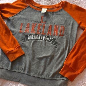 Lakeland Dreadnaughts Kids Raglan Sweatshirt - Gray & Orange